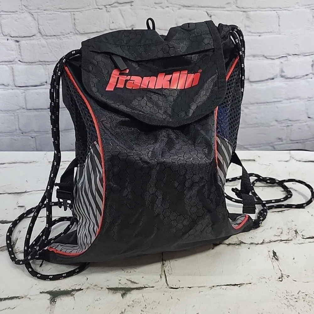Franklin‎ Deluxe Sport Sack String Backpack Black Red